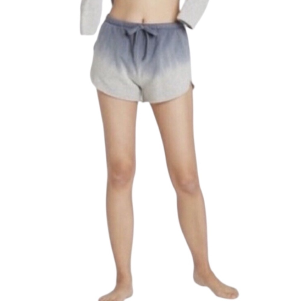 Colsie Dip Dye Lounge Shorts Blue Gray Medium